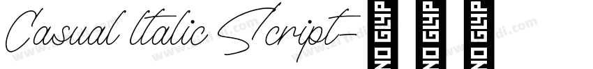 Casual ltalic Script字体转换